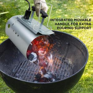 Kyy1701 220v इलेक्ट्रिक चारकोल बीबीसी ग्रिल लाइटर फायर स्टार्टर चिमनी स्टार्टर गैल्वेनाइज्ड शीट पुनः प्रयोज्य और उपयोग करने में आसान - Product Image 2