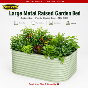 Bac de Jardin <span class=keywords><strong>Sur</strong></span>élevé Galvanisé de 34 Pouces, Jardinière Métallique Extra Haute pour Légumes et Fleurs, Bac de Culture pour Jardin, Vente en Gros, Fabrication Personnalisée - Product Image 1