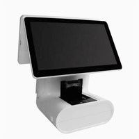 Terminal Punto de Venta WUXIN Todo en Uno de 15.6 Pulgadas con Windows y Android, Caja Registradora, Tableta con Pantalla Táctil e Impresora para Sistemas de Venta Minorista