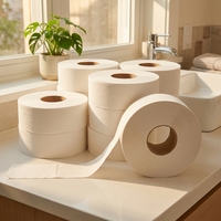 Rouleaux de papier essuie-tout géants en pâte recyclée mélangée, vente en gros, pas cher, OEM ODM, écologiques, jetables, rouleaux jumbo