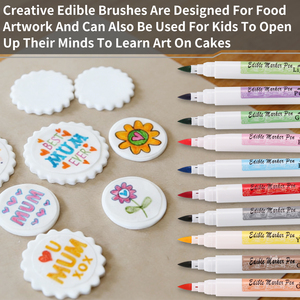 Rotulador comestible Hecho con materiales aptos para uso alimentario, seguro para usar en todo tipo de superficies de alimentos, ideal para repostería casera y manualidades infantiles. - Product Image 2
