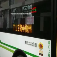 Affichage LED couleur pleine P10*12.5mm pour vitres avant, arrière et latérales de bus
