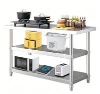 Table de travail plate en acier inoxydable stérilisable sur mesure, antibactérienne, pour hôpital, pharmacie, salle de distribution