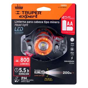 Proiettore LI-CA-800X esperto per minatori 800 lumen 1 LED 4 batterie AA incluse - Product Image 2