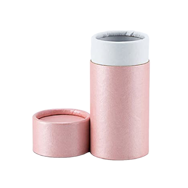 Empty Kraft Paper Jar Tube Cardboard Boxes Round Paper Cardboard Boxes Containers With Lid Essential Oil Bottle Packaging Box