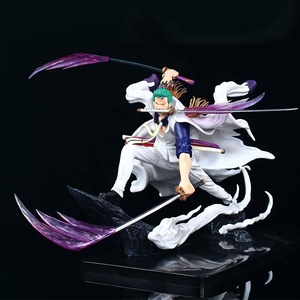 Nuevos modelos 28cm <span class=keywords><strong>dos</strong></span> estilos elegante <span class=keywords><strong>tres</strong></span> cuchillo flujo una pieza Doble arma batalla postura Luffy Ace Anime figura Zoro - Product Image 4