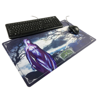 Grand tapis de souris de jeu pliable RGB personnalisable 14x24 pouces, tapis de bureau antidérapant pour jeux de guerre, pour utilisation en gaming