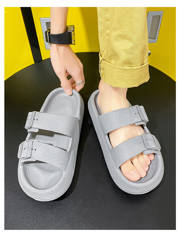 Home Casual Platform Slides Slippers Oversized Beach Shoes Women Men Outdoor Sandals
