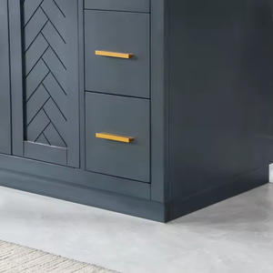 Kabinet kamar mandi Pvc sederhana gaya Spanyol, lemari kamar mandi kamar mandi serbaguna tahan air - Product Image 3