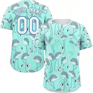 FREE Design Polyester Customization Logo Sportswear Breathable Quick Dry Sublimated Button <b>Down</b> Baseball Jersey - Product Image 5
