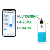 Capteur de niveau de liquide à ultrasons avec contrôleur automatique de pompe à eau, moniteur d'alarme intelligent, indicateur et surveillance à distance du réservoir via application