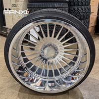 Jantes forgées en alliage à déport profond polies 24x12 26x14 8x180 8x165.1 6x139.7 personnalisées pour Ford Chevy Pickup et camions tout-terrain