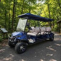 Carrito de Golf de Alta Resistencia para 6 Pasajeros, Batería de Litio de 72V, Motor de CA de 4KW, Suspensión Independiente MacPherson