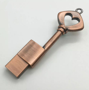 Memoria USB 2.0 con Forma <span class=keywords><strong>de</strong></span> Llave <span class=keywords><strong>de</strong></span> Corazón y Logotipo Personalizado, 128MB, 2GB, 4GB, 8GB, 16GB, 32GB, Nueva, Metálica, Pendrive - Product Image 2