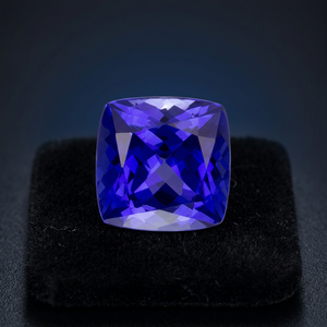10mm <b>Cushion</b> Cut Natural Tanzanite IGI Certified Wholesale High Quality Faceted Loose Gemstone | Blue to Violetish Blue Color - Product Image 3