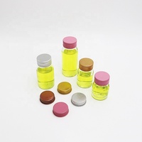 Bouteille en verre transparent pour nid d'oiseau avec couvercle à vis en aluminium coloré pour nid d'oiseau, enzyme de poisson, miel, sirop