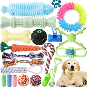 Vente en gros Ensemble dentaire à mâcher pour chien en corde durable en coton personnalisé Autre jouet pour animaux de compagnie