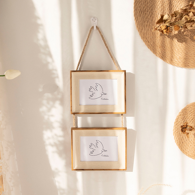 Handmade 3-in-1 MDF Combination Wooden Picture Frame Eco-friendly UV Printing DIY Hanging Folding Photos Wall