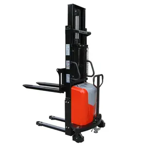 semi electric stacker 1.5 ton 3meter stacking forklift with nylon wheels