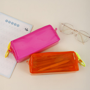 Pochette à crayons en PVC transparent avec fermeture éclair, étui <span class=keywords><strong>de</strong></span> voyage tendance pour adolescents, organiseur <span class=keywords><strong>de</strong></span> bureau portable, <span class=keywords><strong>trousse</strong></span> <span class=keywords><strong>de</strong></span> <span class=keywords><strong>toilette</strong></span> pour cosmétiques et stylos - Product Image 2