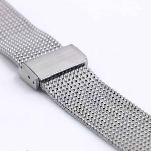 Sang Trọng Phát Hành Nhanh Chóng 18 20 21 22Mm Milan Lưới Thép Không Gỉ Ban Nhạc Đồng Hồ Thay Thế Dây Đeo Với Khóa Rắn - Product Image 3