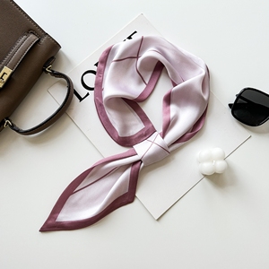 2024 Phong Cách Phương Tây Chéo Kem Chống Nắng Khăn Lụa Thời Trang Phụ Nữ Mùa Xuân Chuyên Nghiệp <span class=keywords><strong>Ribbon</strong></span> Khăn Cho Du Lịch - Product Image 6