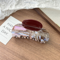Pince à cheveux en acétate haut de gamme pour femme, style japonais et coréen, design de niche, pince requin polyvalente pour l'arrière de la tête, accessoires capillaires, cadeau