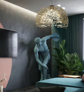 Zeal Lighting Postmodern Round Led Crystal Spherical <b>Chandelier</b> Indoor Gold Crystal <b>Chandelier</b> Light - Product Image 4