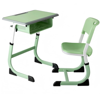 Ensemble de bureau et chaise d'école personnalisés, table d'étude réglable pour étudiants avec boîte à livres, fournisseur de mobilier ergonomique pour salles de classe pour enfants
