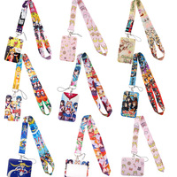 Venta al por mayor Anime diseño dibujos animados Sailor Moon chica mágica cordón Anime Tarjeta de Identificación llave teléfono llavero cordones