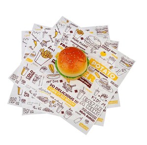 Food Wrapping <b>Paper</b> Snack <b>Pad</b> Grease-proof Coated Single Side 100% Virgin Pulp Customizable Size & Color - Product Image 4