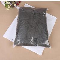 Sac en plastique LDPE recyclable à fermeture éclair noir personnalisé pour l'emballage de vêtements volumineux, sous-vêtements, fourrure, poche