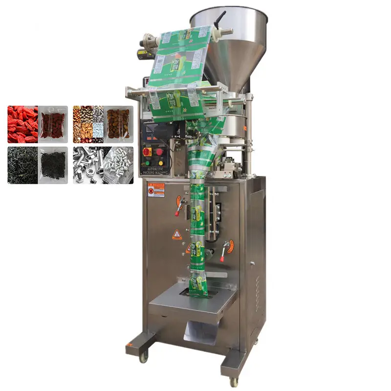 Máquina de embalagem vertical de grânulos de pó de alta velocidade 500g para salgadinhos/doces/feijão