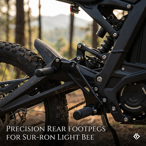 ที่พักเท้าด้านหลังเครื่อง CNC น้ำหนักเบา, อัปเกรดประสิทธิภาพสำหรับ surron <span class=keywords><strong>Light</strong></span> <span class=keywords><strong>Bee</strong></span> s/x/ <span class=keywords><strong>L1E</strong></span> Segway X260 X160 E-bikes - Product Image 4