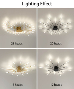 Hiện đại pháo hoa Trần đèn chùm đèn Lustre LED ánh sáng lịch thi đấu cho phòng ngủ khách phòng ăn treo đèn trang trí nội thất - Product Image 5