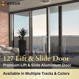 <span class=keywords><strong>Porte</strong></span> <span class=keywords><strong>coulissante</strong></span> moderne en aluminium série WEIDUN 127, double vitrage à rupture de pont thermique, <span class=keywords><strong>porte</strong></span> de patio, fournisseur OEM, taille personnalisée en usine - Product Image 2