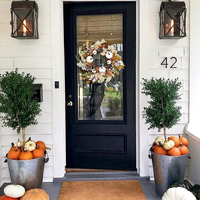 Longstar Superbe couronne florale artificielle sur le thème de l'automne avec des couleurs d'automne vibrantes pour des décorations saisonnières élégantes de porte de maison