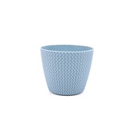 Pot de fleurs en plastique à texture tressée en rotin 3D, style nordique moderne, pour bureau, balcon, salon, plantes succulentes