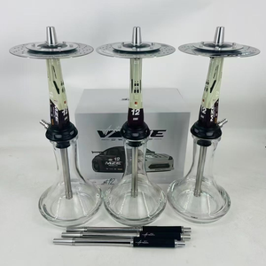 Valve Shisha Set Voiture de course en acier inoxydable Nouveau narguilé de luxe avec valve en verre Amotion Sheesha Shisha Chicha Set Valve Hookah Set - Product Image 4