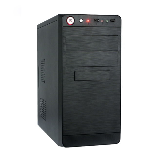 Low-End Horizontal Full Tower ATX Gamer Computer Case PC Fabrication Mid Tower with Fan for Desktop Use