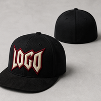 Cappello da Baseball Strutturato a 6 Pannelli Stile 59 con Etichetta Personalizzata, Streetwear Urbano Gotico con Ricamo 3D e Visiera Curva
