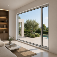 Ventana Abatible de Aluminio Minimalista ALUFRONT con Doble Acristalamiento y Vistas Panorámicas para Proyectos de Villas Modernas