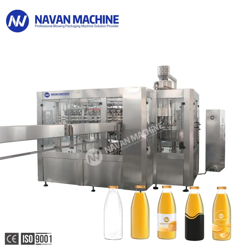 Juice Filling Machine In Turnkey Juice Beverage Production Line Automatic Glass PET Bottle Juice Bottling Machine