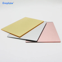 Feuille de miroir acrylique colorée de 4*8 pieds, 3 mm d'épaisseur, pour mur
