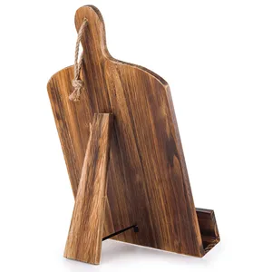 Recette <span class=keywords><strong>en</strong></span> <span class=keywords><strong>bois</strong></span> de Style campagnard support de <span class=keywords><strong>tablette</strong></span> iPad planche à découper marron moyen avec support artisanat <span class=keywords><strong>en</strong></span> <span class=keywords><strong>bois</strong></span> boîtes <span class=keywords><strong>en</strong></span> <span class=keywords><strong>bois</strong></span> signes muraux produit - Product Image 6