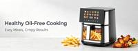 Freidora de Aire Digital Multifuncional de 8L con 4 Tubos de Calentamiento para Cocinar