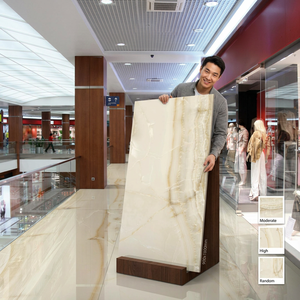 กระเบื้องพอร์ซเลนเคลือบเงา Royal Onyx Gold ขนาด 900x1800 มม. ผิวขัดเงา สำหรับพื้นที่ภายในและภายนอกอาคารระดับพรีเมียม - Product Image 2