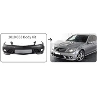 Nouveau kit de modernisation/amélioration pour pare-chocs avant et embout d'échappement arrière Mercedes-Benz Classe C AMG W205 C63 en ABS+PP, à fixer par boulons