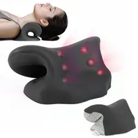 Mousse à mémoire de forme chromée, dispositif de Traction cervicale pour Massage, civière ergonomique de Traction pour le cou, avec taie d'oreiller amovible, 1 pièce