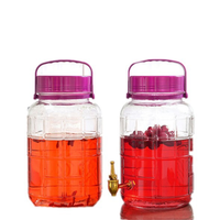 Grande bouteille en verre bocaux à cornichons 2L 3L 5L 10L 20L bocaux en verre à vin avec couvercles en plastique